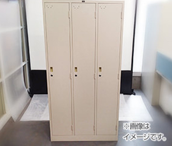 3人用鍵付オフィスロッカー